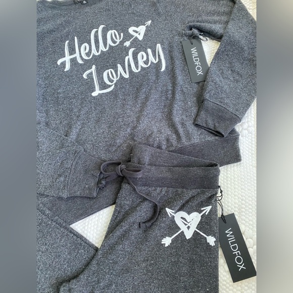 WILDFOX “Hello Lovely” Cupids Arrow Jogger Set. NWT! Various Sizes! - Picture 9 of 11